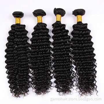 GMWIG Top Quality Brazilian Natural Color Deep Wave Wholesale Brazilian 100% Human Hair Weave Bundles For Black Women